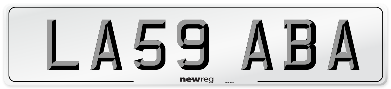 LA59 ABA Number Plate from New Reg